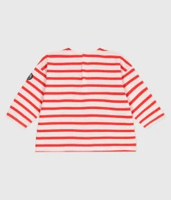Petit Bateau Pullover, Cardigans*Baby-Matrosenoberteil aus dicker Baumwolle rosa FLEUR/ SPICY