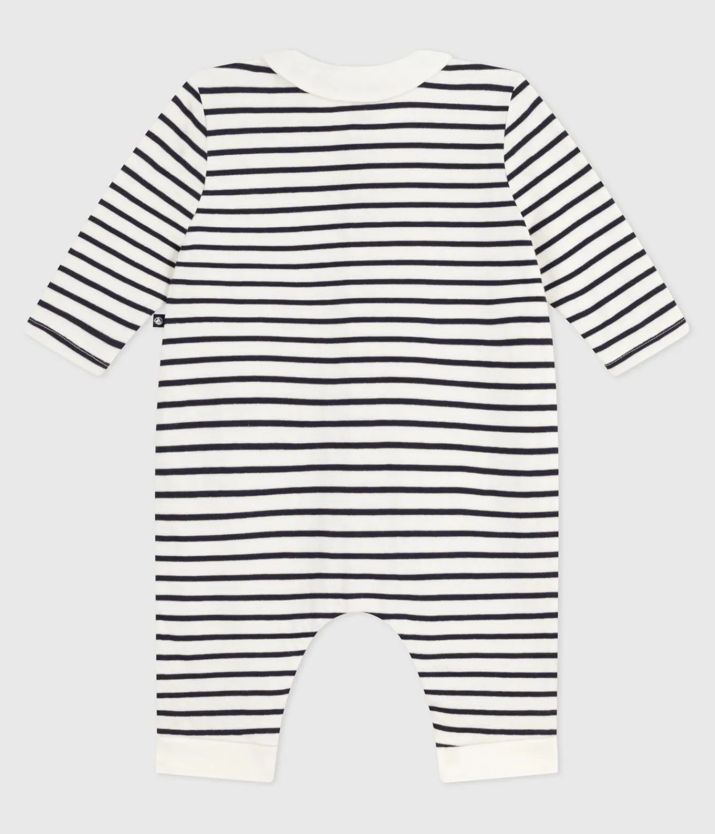 Petit Bateau Sets, Overalls & Latzhosen|Newborn*Baby-Overall mit Kragen aus Baumwolle und Matrosenstreifen weiss MARSHMALLOW/blau SMOKING
