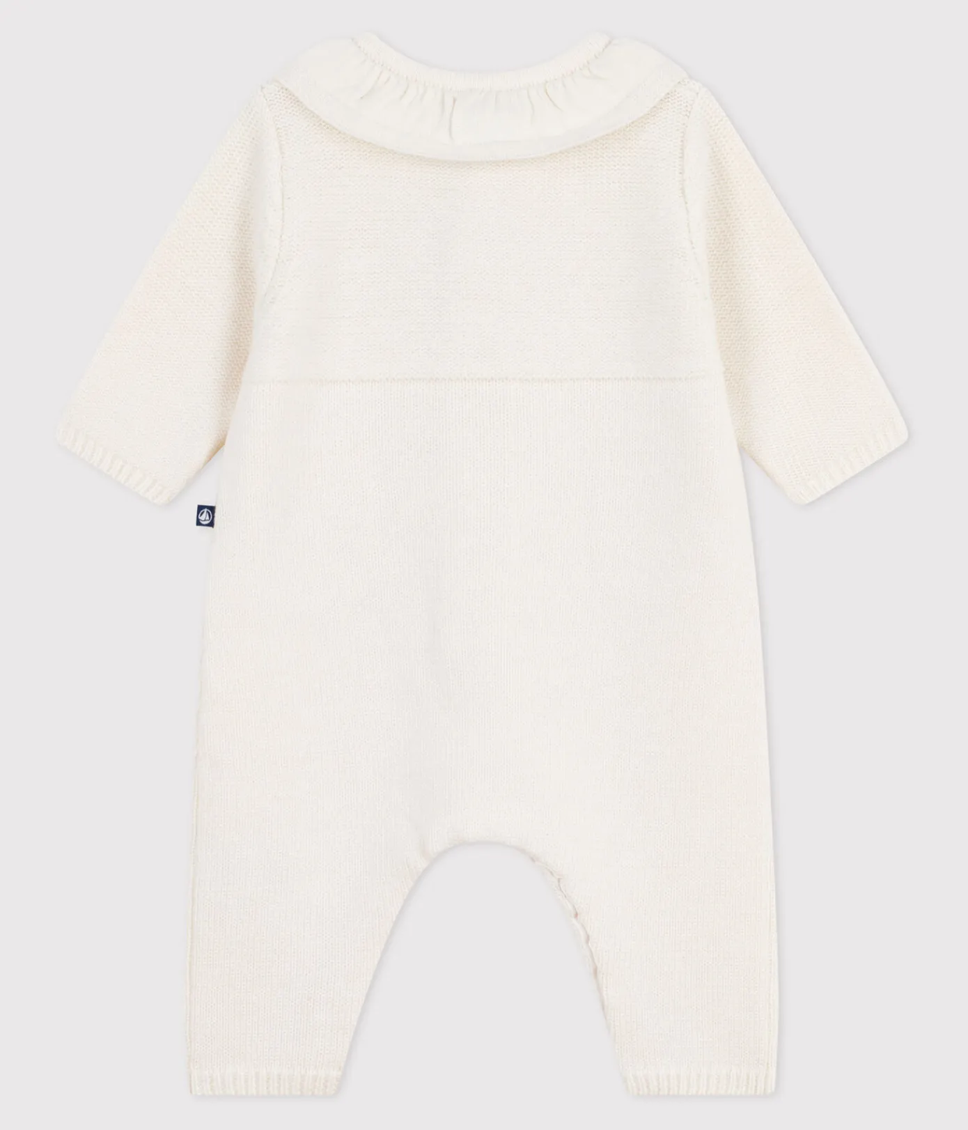 Petit Bateau Sets, Overalls & Latzhosen|Newborn*Baby-Overall mit Strickkragen und weiss MARSHMALLOW