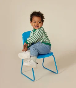 Petit Bateau Pullover, Cardigans*Baby-Pullover aus Woll- und Baumwollstrick grün JARDIN/ AVALANCHE