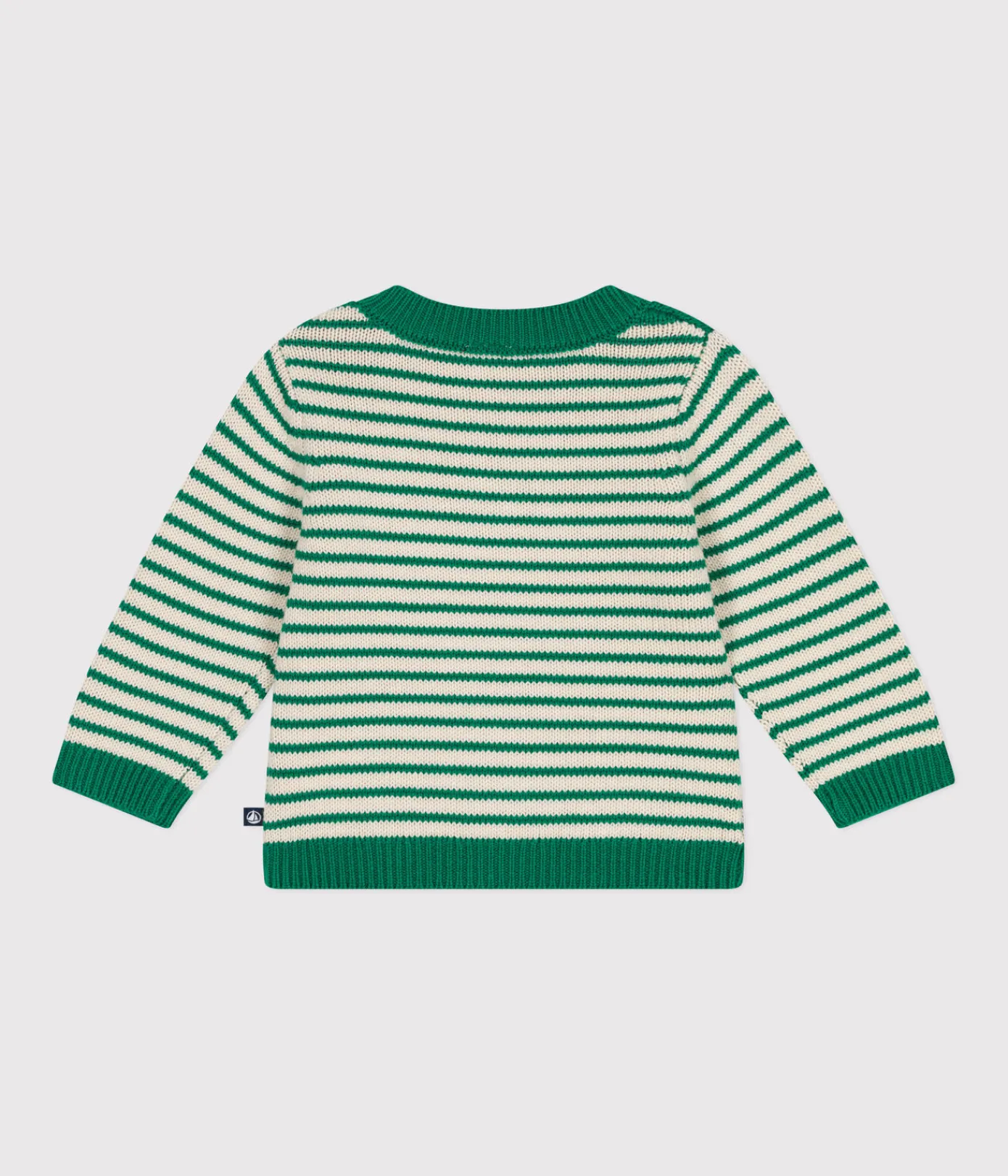 Petit Bateau Pullover, Cardigans*Baby-Pullover aus Woll- und Baumwollstrick grün JARDIN/ AVALANCHE