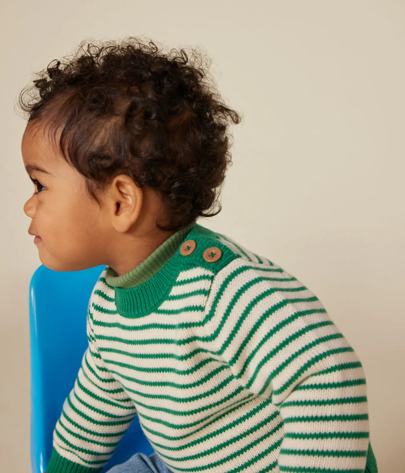 Petit Bateau Pullover, Cardigans*Baby-Pullover aus Woll- und Baumwollstrick grün JARDIN/ AVALANCHE