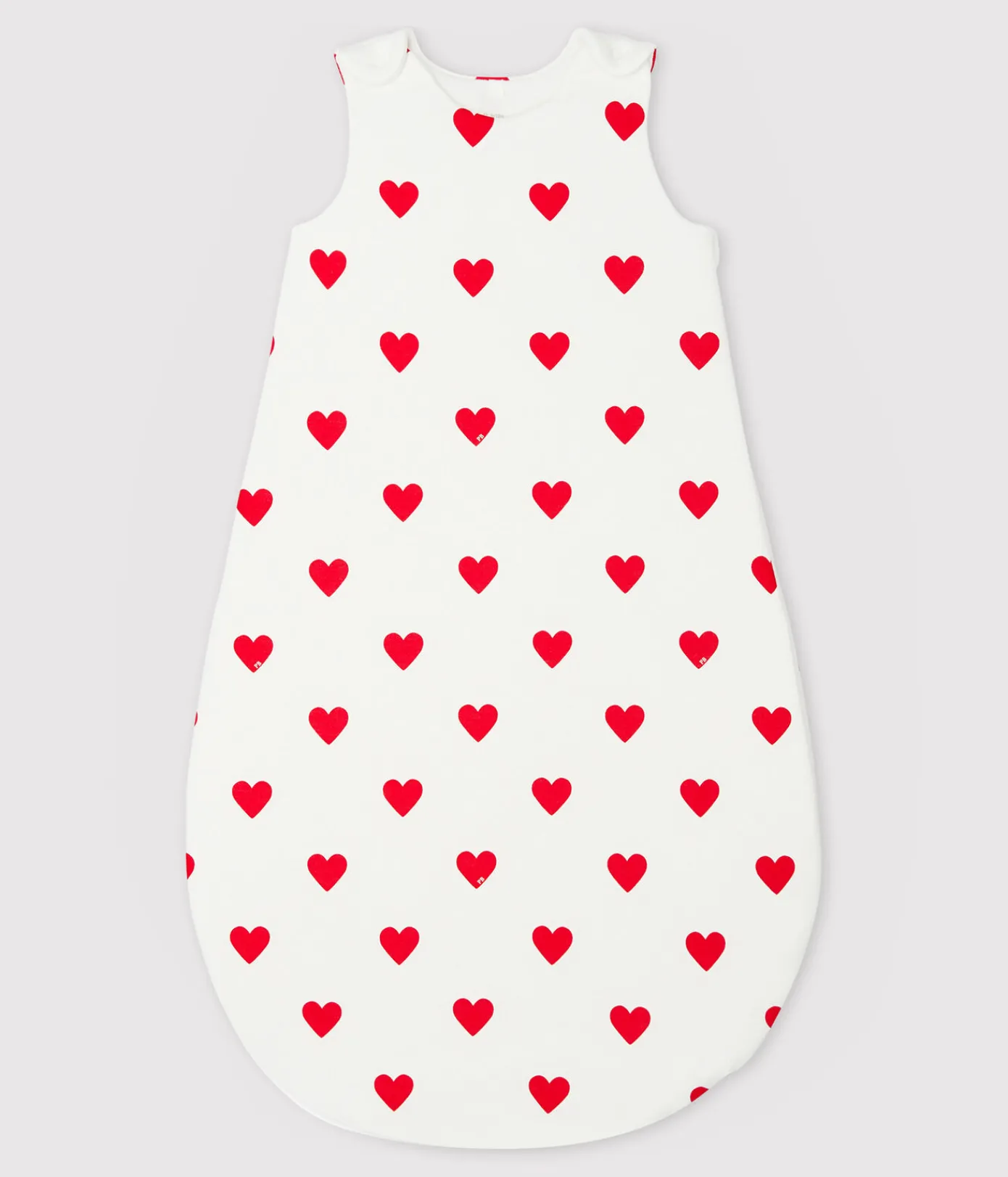 Petit Bateau Schlafsäcke, Decken|Newborn*Babyschlafsack aus Baumwolle mit Herzmotiv TOG-Wert 2 weiss MARSHMALLOW/ROT TERKUIT