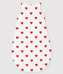 Petit Bateau Schlafsäcke, Decken|Newborn*Babyschlafsack aus Baumwolle mit Herzmotiv TOG-Wert 2 weiss MARSHMALLOW/ROT TERKUIT