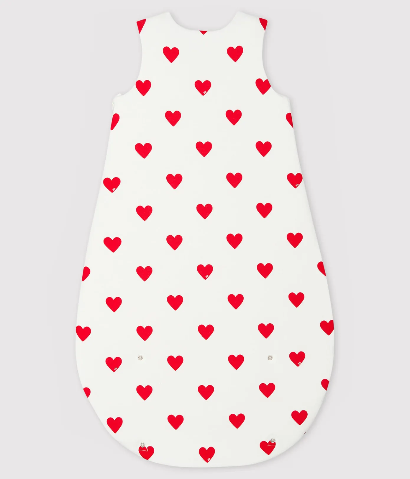 Petit Bateau Schlafsäcke, Decken|Newborn*Babyschlafsack aus Baumwolle mit Herzmotiv TOG-Wert 2 weiss MARSHMALLOW/ROT TERKUIT