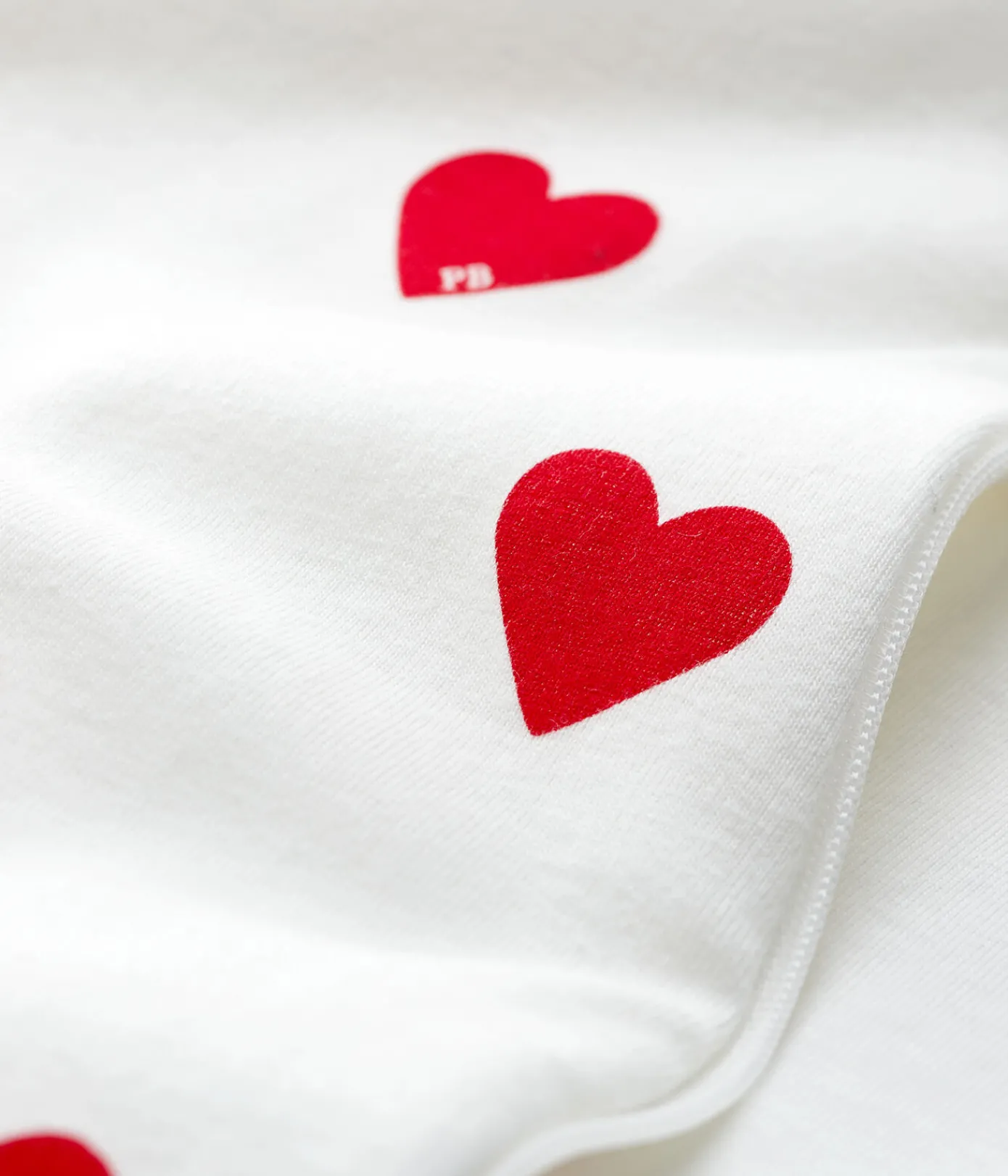 Petit Bateau Schlafsäcke, Decken|Newborn*Babyschlafsack aus Baumwolle mit Herzmotiv TOG-Wert 2 weiss MARSHMALLOW/ROT TERKUIT