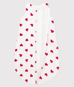 Petit Bateau Schlafsäcke, Decken|Newborn*Babyschlafsack aus Baumwolle mit Herzmotiv TOG-Wert 1 weiss MARSHMALLOW/ROT TERKUIT