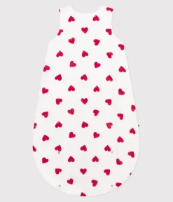 Petit Bateau Schlafsäcke, Decken|Newborn*Babyschlafsack aus Baumwolle mit Herzmotiv TOG-Wert 1 weiss MARSHMALLOW/ROT TERKUIT
