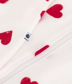 Petit Bateau Schlafsäcke, Decken|Newborn*Babyschlafsack aus Baumwolle mit Herzmotiv TOG-Wert 1 weiss MARSHMALLOW/ROT TERKUIT