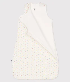Petit Bateau Schlafsäcke, Decken|Newborn*Babyschlafsack aus bedruckter Baumwolle, TOG 1,5 weiss MARSHMALLOW/weiss MULTICO