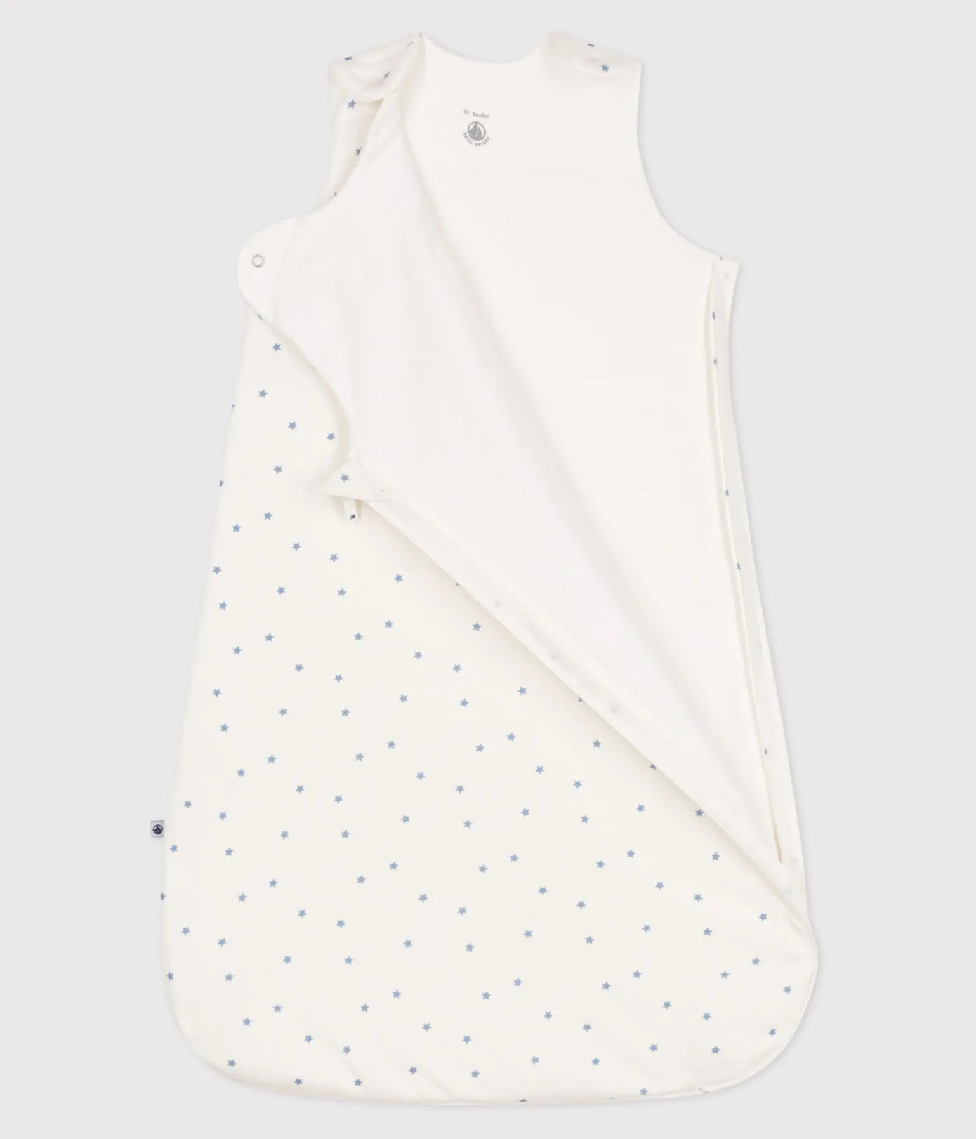 Petit Bateau Schlafsäcke, Decken|Newborn*Babyschlafsack aus bedruckter Baumwolle, TOG 1,5 weiss MARSHMALLOW/blau ALASKA