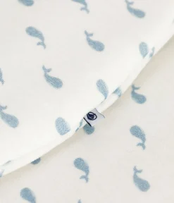 Petit Bateau Schlafsäcke, Decken|Newborn*Baby-Schlafsack aus Nicki mit Walmotiv TOG-Wert 3 MARSHMALLOW/ ADRIATIC