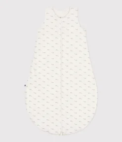 Petit Bateau Schlafsäcke, Decken|Newborn*Baby-Schlafsack aus Nicki mit Walmotiv TOG-Wert 3 weiss MARSHMALLOW/ HERBIER