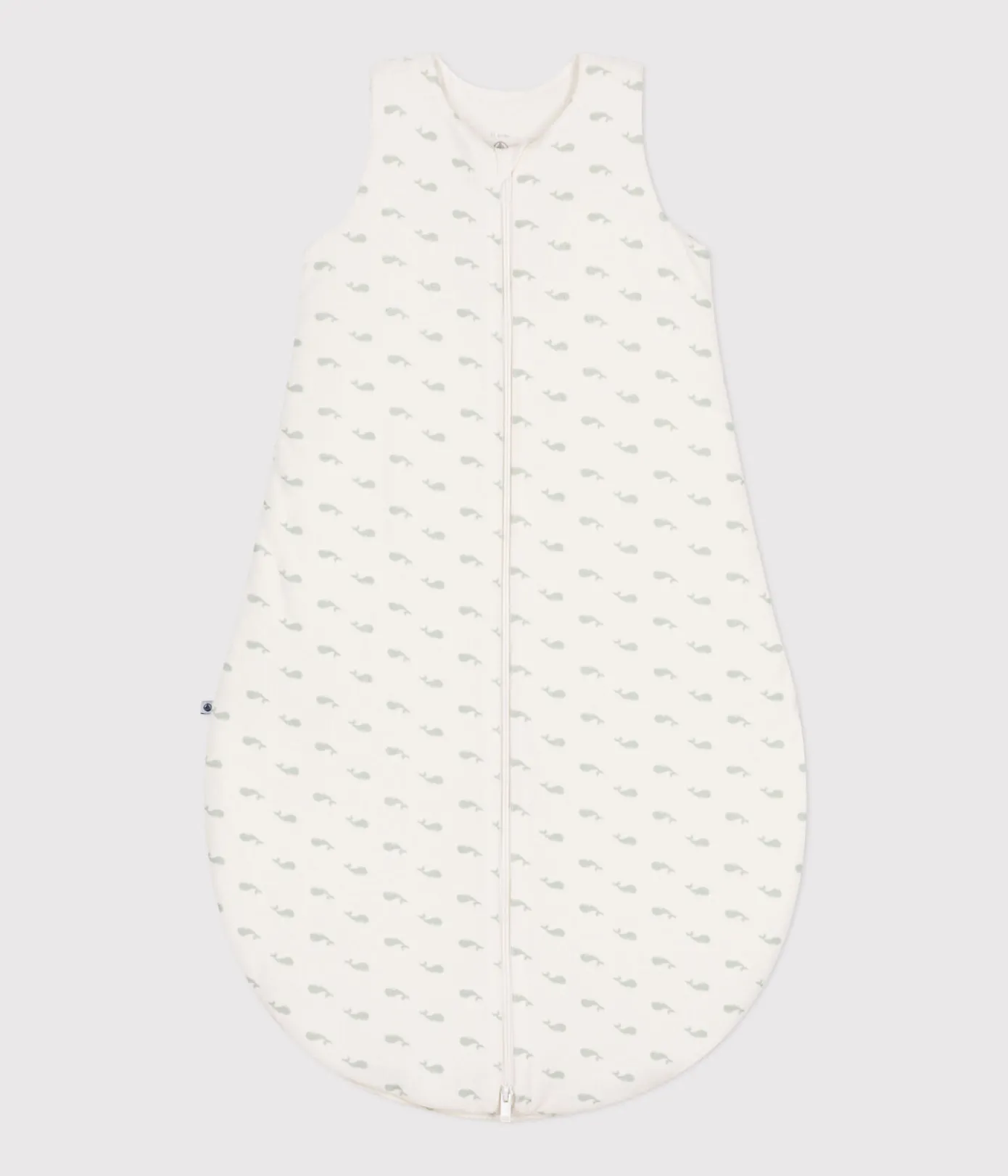 Petit Bateau Schlafsäcke, Decken|Newborn*Baby-Schlafsack aus Nicki mit Walmotiv TOG-Wert 3 weiss MARSHMALLOW/ HERBIER