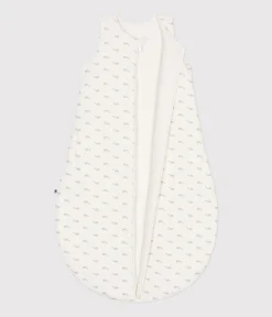 Petit Bateau Schlafsäcke, Decken|Newborn*Baby-Schlafsack aus Nicki mit Walmotiv TOG-Wert 3 weiss MARSHMALLOW/ HERBIER