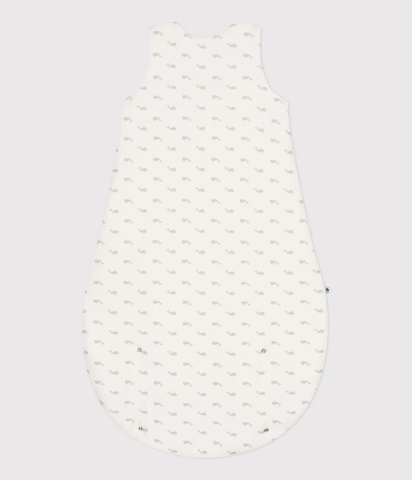 Petit Bateau Schlafsäcke, Decken|Newborn*Baby-Schlafsack aus Nicki mit Walmotiv TOG-Wert 3 weiss MARSHMALLOW/ HERBIER