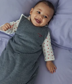 Petit Bateau Schlafsäcke, Decken|Newborn*Baby-Schlafsack aus Nicki TOG-Wert 2,5 blau SMOKING/weiss MARSHMALLOW