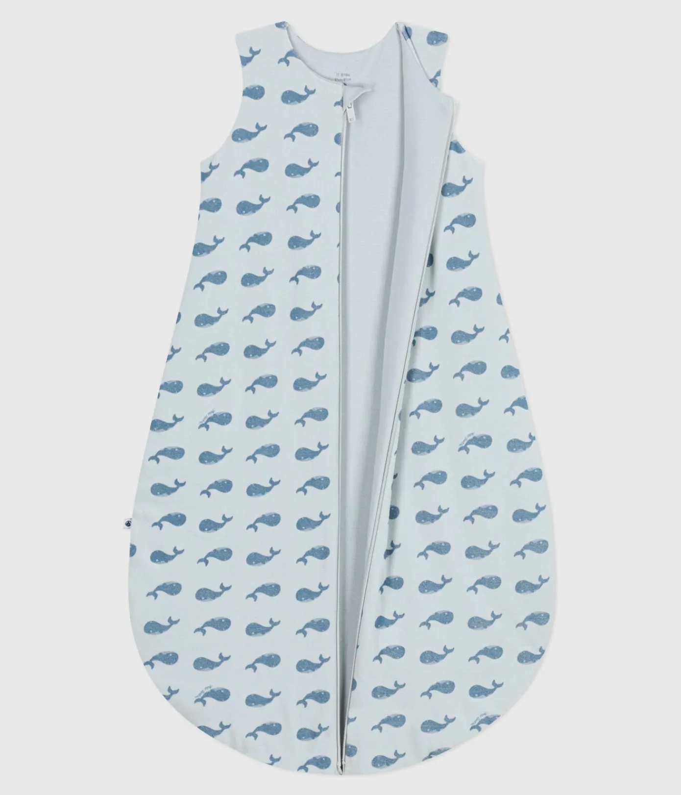 Petit Bateau Schlafsäcke, Decken|Newborn*Baby-Schlafsack aus Nicki mit Walmotiv TOG-Wert 3 CO2/ ADRIATIC