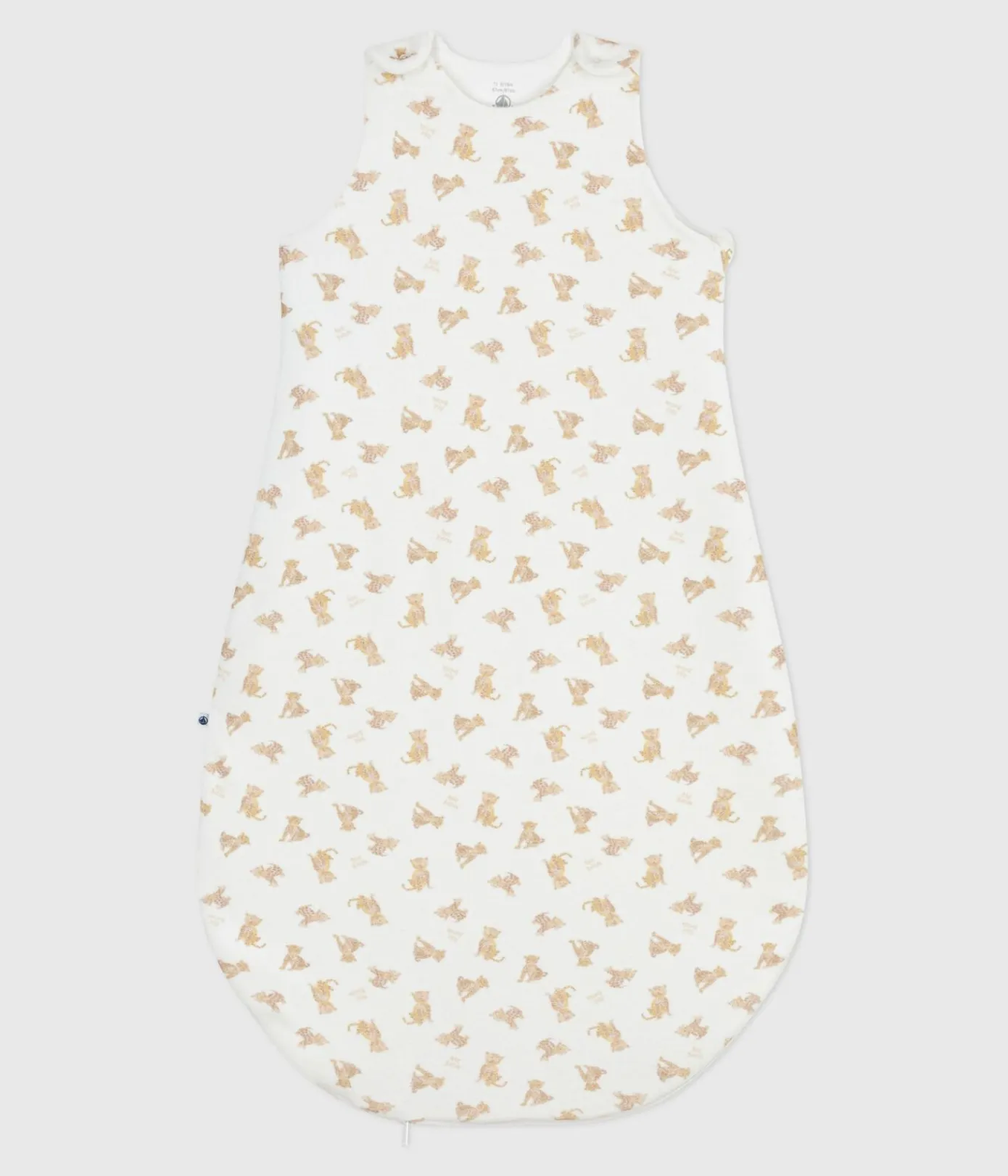 Petit Bateau Schlafsäcke, Decken|Newborn*Babyschlafsack aus Nicki mit Leoparden-Motiv TOG-Wert 3 weiss MARSHMALLOW/weiss MULTICO