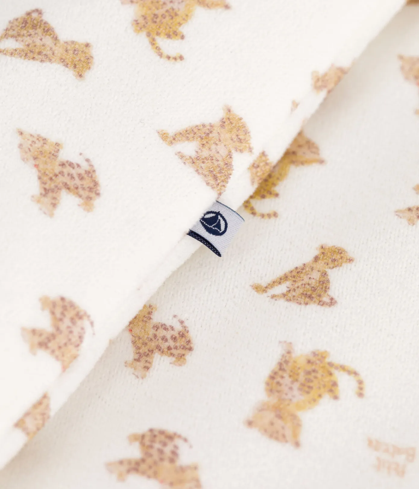 Petit Bateau Schlafsäcke, Decken|Newborn*Babyschlafsack aus Nicki mit Leoparden-Motiv TOG-Wert 3 weiss MARSHMALLOW/weiss MULTICO
