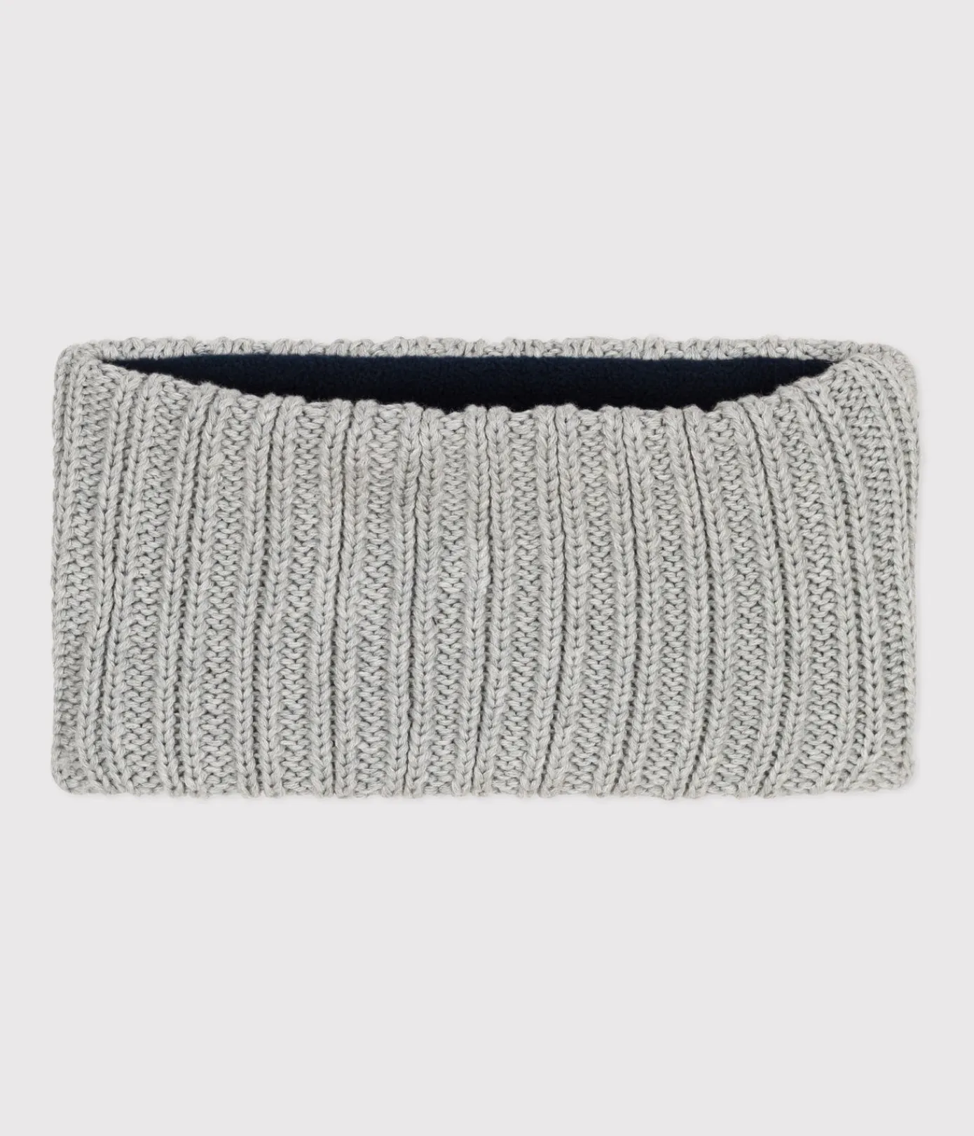 Petit Bateau Accessoires, Sonnenhüte, Caps*Baby-Schlauchschal aus Strick mit Fleece-Futter grau CHATON CHINE
