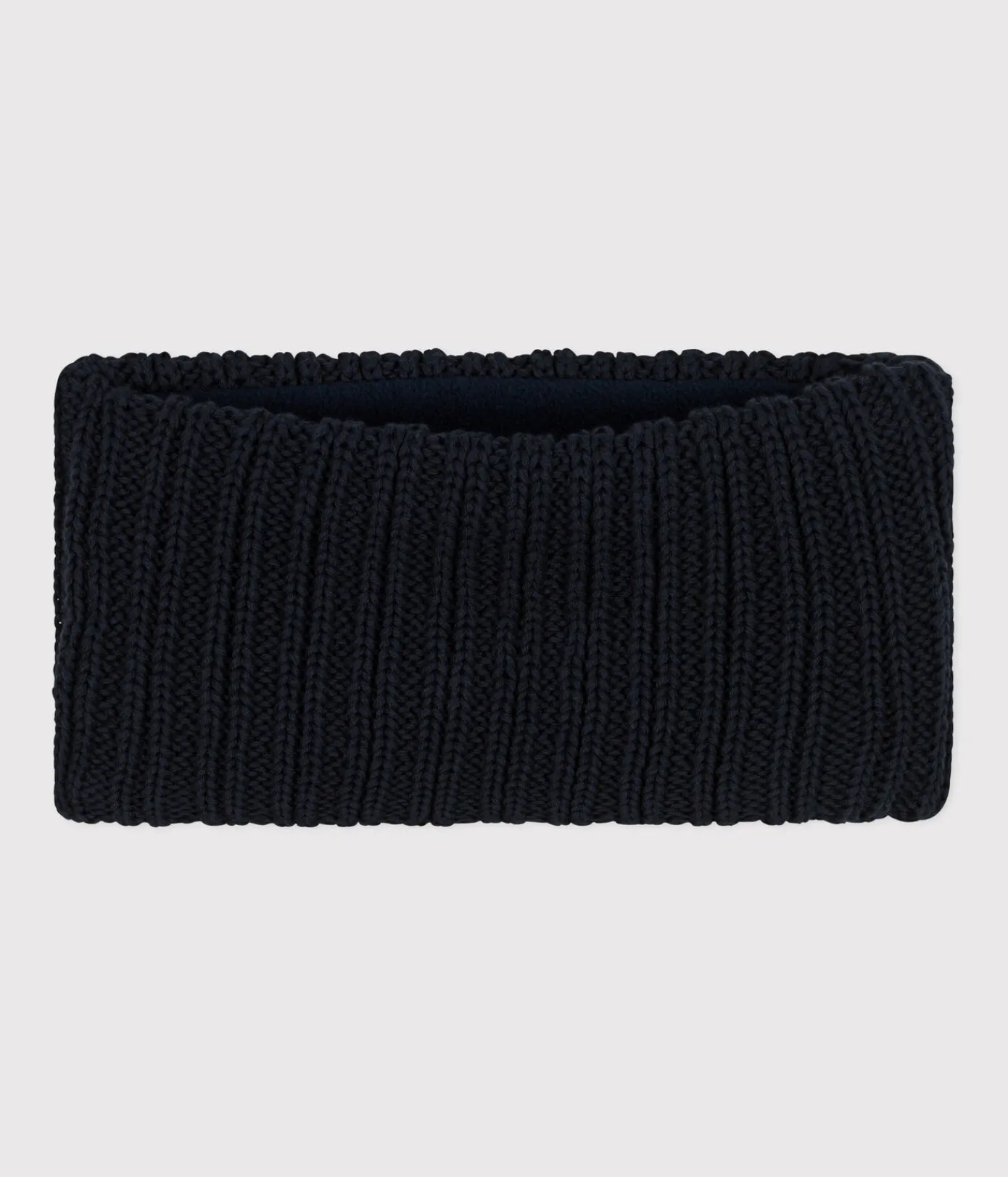 Petit Bateau Accessoires, Sonnenhüte, Caps*Baby-Schlauchschal aus Strick mit Fleece-Futter blau SMOKING