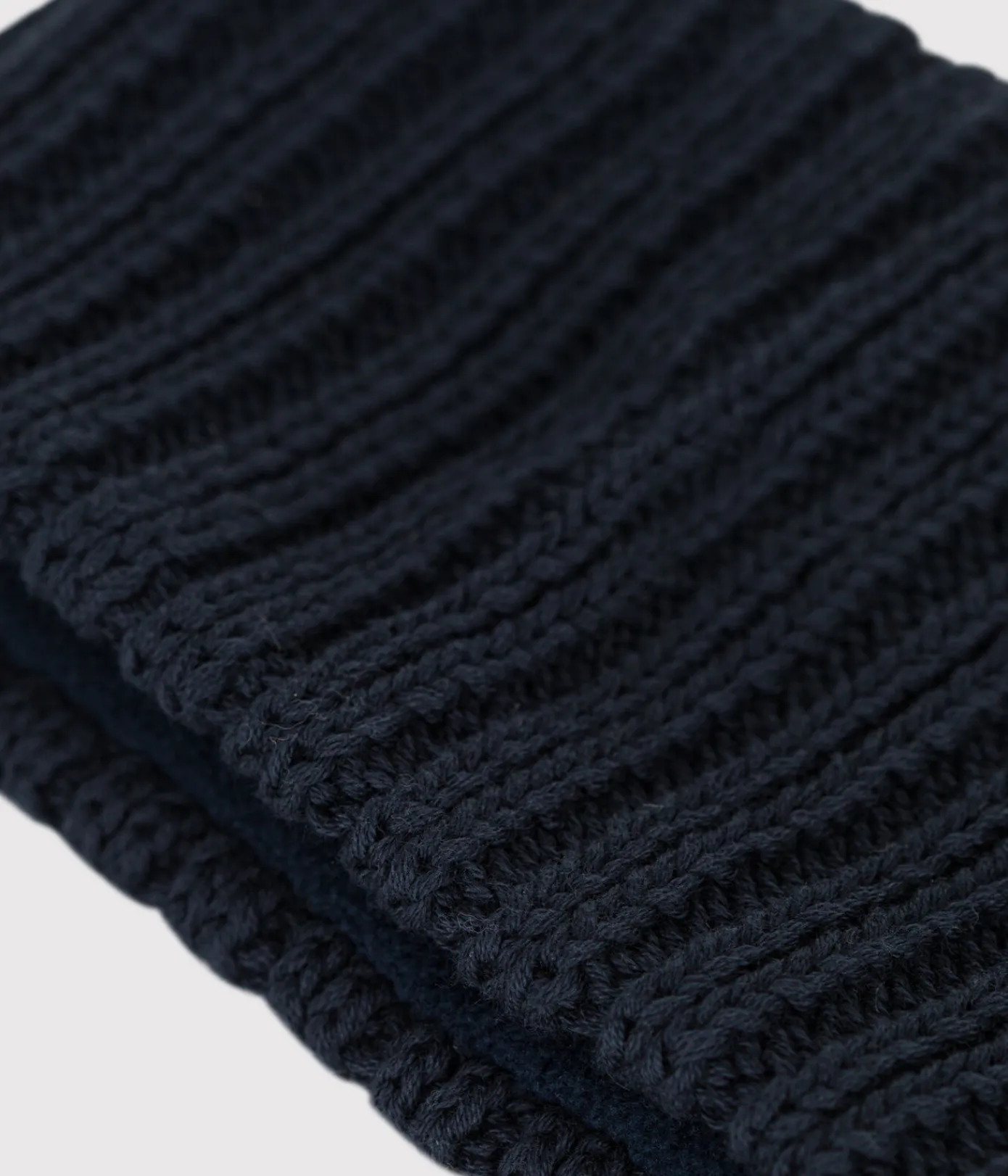 Petit Bateau Accessoires, Sonnenhüte, Caps*Baby-Schlauchschal aus Strick mit Fleece-Futter blau SMOKING