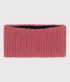 Petit Bateau Accessoires, Sonnenhüte, Caps*Baby-Schlauchschal aus Strick mit Fleece-Futter rosa ROSEWOOD