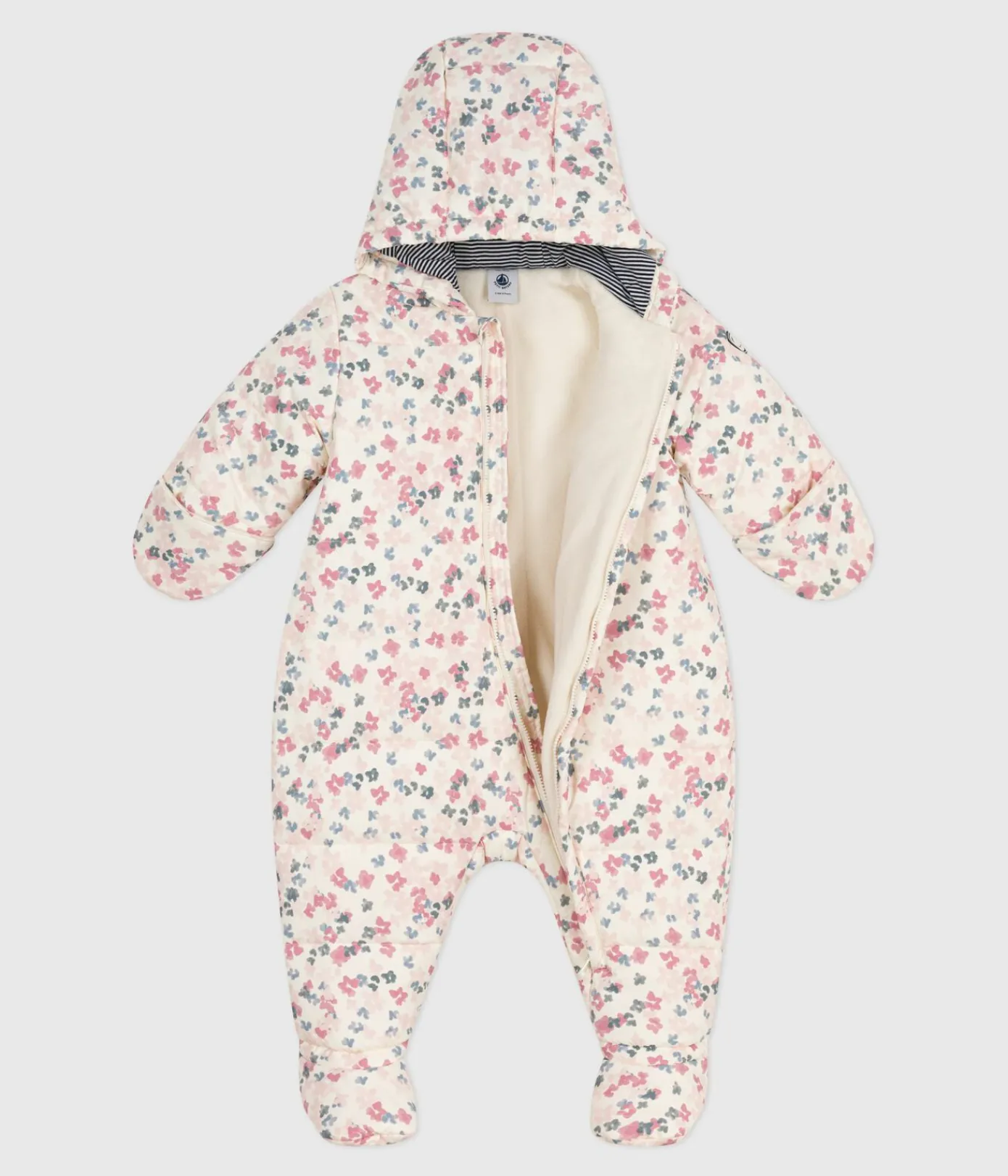 Petit Bateau Jacken, Anoraks*Baby-Schneeanzug aus Polyester MILK/ MULTICO