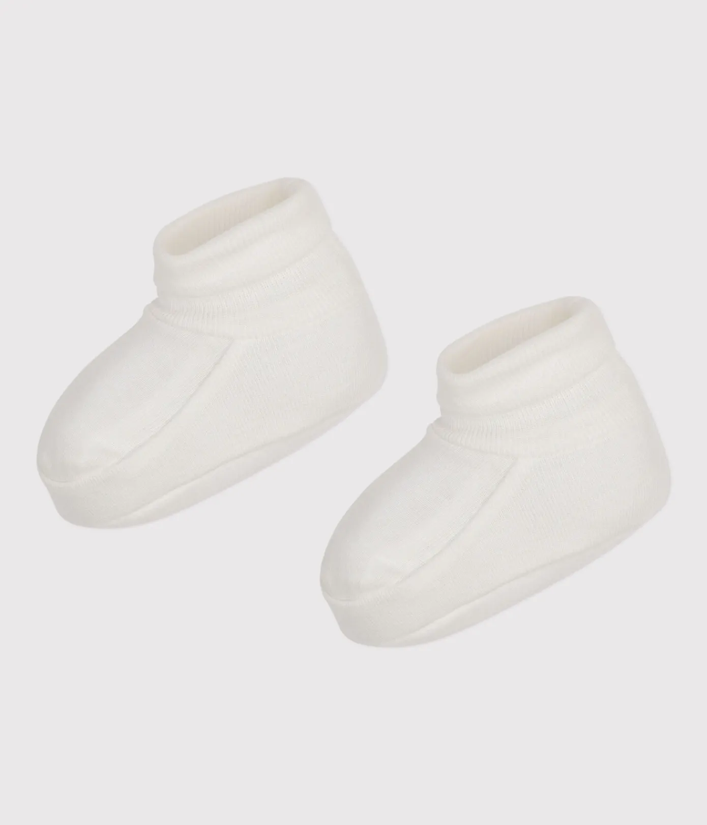 Petit Bateau Socken, Schühchen|Newborn*Baby-Schuhe für Neugeborene aus Baumwolle weiss MARSHMALLOW