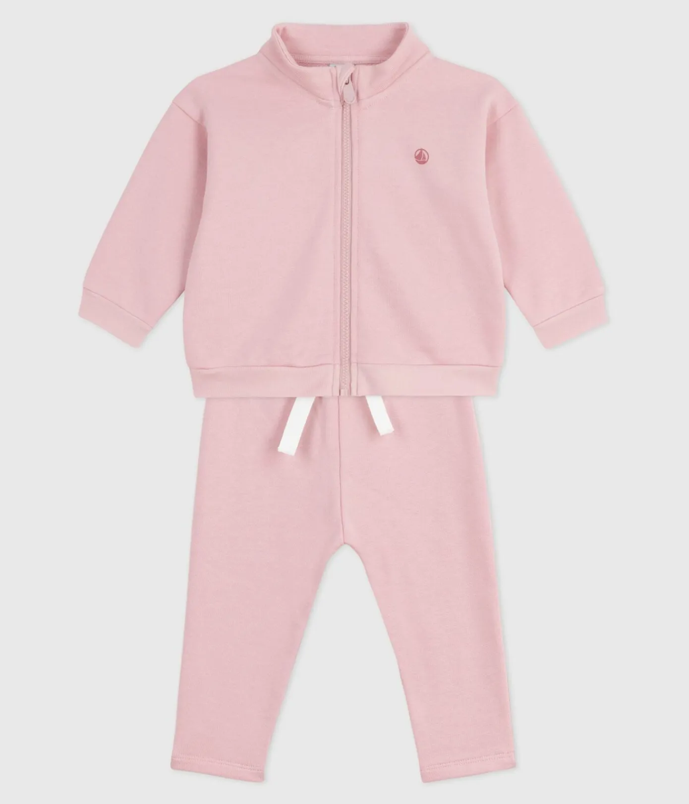 Petit Bateau Sets, Overalls & Latzhosen*Baby-Set Sweatshirt und Hose aus einfarbiger Baumwolle rosa JOLI