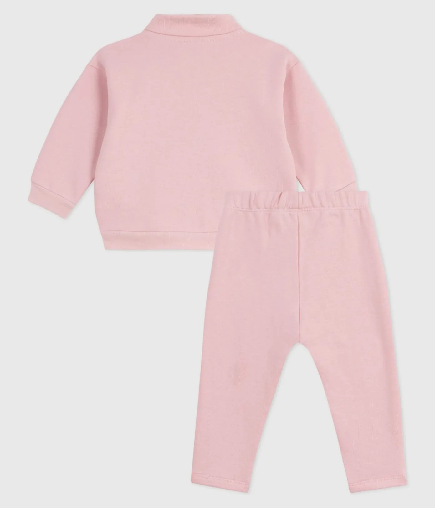 Petit Bateau Sets, Overalls & Latzhosen*Baby-Set Sweatshirt und Hose aus einfarbiger Baumwolle rosa JOLI
