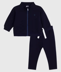 Petit Bateau Sets, Overalls & Latzhosen*Baby-Set Sweatshirt und Hose aus einfarbiger Baumwolle SOIR