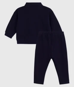 Petit Bateau Sets, Overalls & Latzhosen*Baby-Set Sweatshirt und Hose aus einfarbiger Baumwolle SOIR