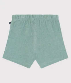 Petit Bateau Shorts, Hosen, Leggings*Baby-Shorts aus Baumwoll-Frottee grün PAUL