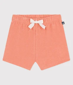 Petit Bateau Shorts, Hosen, Leggings*Baby-Shorts aus Baumwoll-Frottee orange ABRICOT