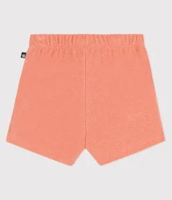 Petit Bateau Shorts, Hosen, Leggings*Baby-Shorts aus Baumwoll-Frottee orange ABRICOT