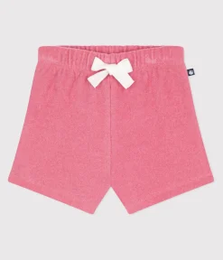 Petit Bateau Shorts, Hosen, Leggings*Baby-Shorts aus Baumwoll-Frottee rosa PEONIA