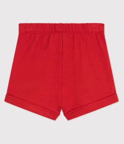 Petit Bateau Shorts, Hosen, Leggings*Baby-Shorts aus einfarbiger Baumwolle ROT AURORA
