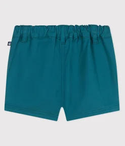Petit Bateau Shorts, Hosen, Leggings*Baby-Shorts aus einfarbigem Sergestoff grün DRAGONFLY