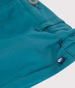 Petit Bateau Shorts, Hosen, Leggings*Baby-Shorts aus einfarbigem Sergestoff grün DRAGONFLY