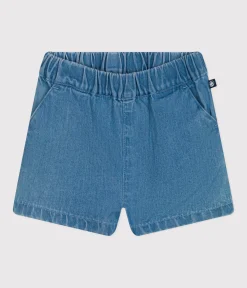 Petit Bateau Shorts, Hosen, Leggings*Baby-Shorts aus leichtem Denim blau DENIM CLAIR
