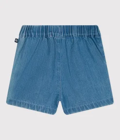 Petit Bateau Shorts, Hosen, Leggings*Baby-Shorts aus leichtem Denim blau DENIM CLAIR