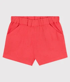 Petit Bateau Shorts, Hosen, Leggings*Baby-Shorts aus Leinen orange JUPITER