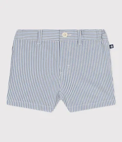 Petit Bateau Shorts, Hosen, Leggings*Baby-Shorts aus Seersucker GAULOISE/ MARSHMALLOW
