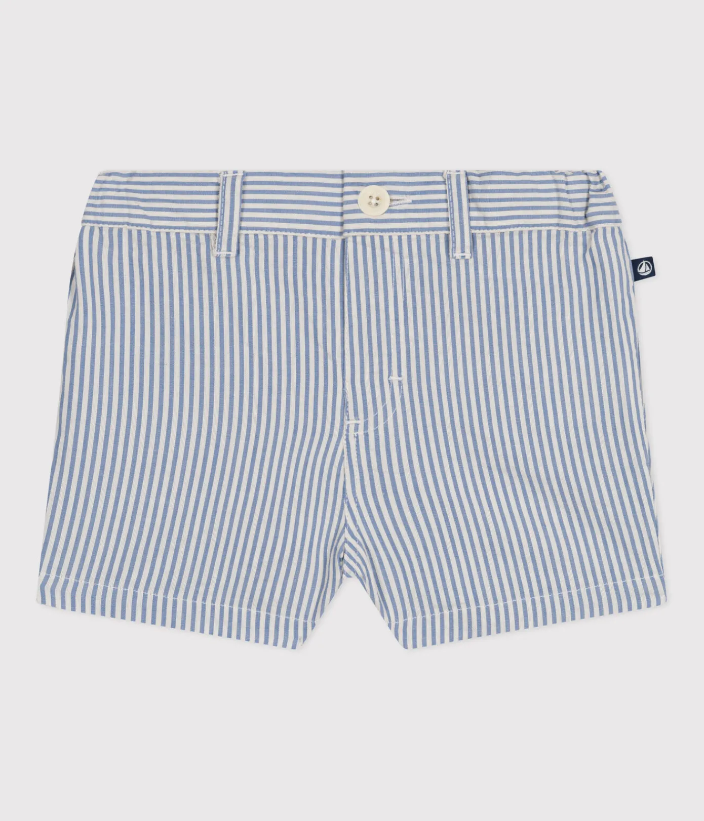 Petit Bateau Shorts, Hosen, Leggings*Baby-Shorts aus Seersucker GAULOISE/ MARSHMALLOW