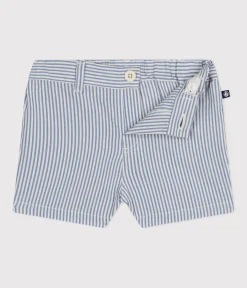 Petit Bateau Shorts, Hosen, Leggings*Baby-Shorts aus Seersucker GAULOISE/ MARSHMALLOW