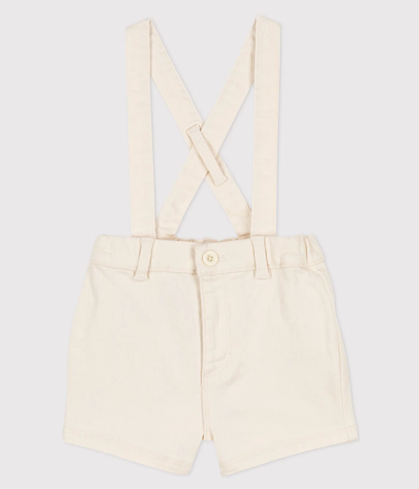 Petit Bateau Sets, Overalls & Latzhosen*Baby-Shorts mit Trägern aus Denim naturfarben AVALANCHE