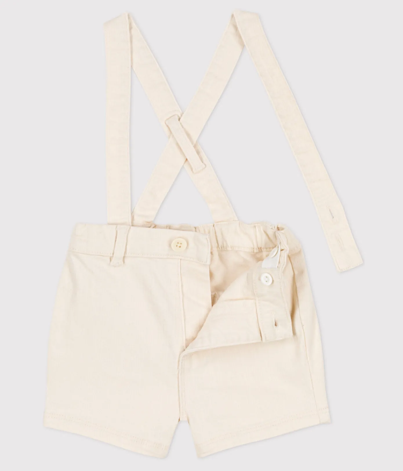 Petit Bateau Sets, Overalls & Latzhosen*Baby-Shorts mit Trägern aus Denim naturfarben AVALANCHE