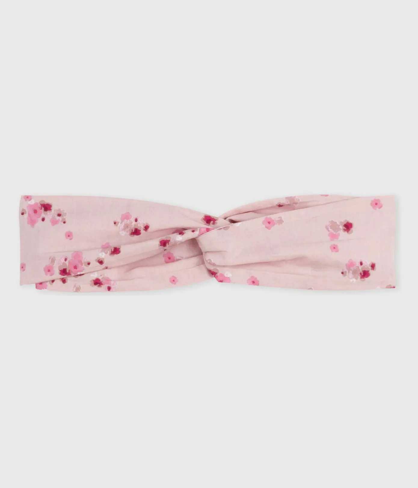Petit Bateau Accessoires, Sonnenhüte, Caps*Baby-Stirnband aus Popeline mit Blumenmuster rosa JOLI/weiss MULTICO